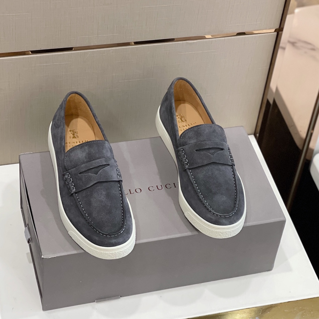 Brunello Cucinelli麂皮男款樂福鞋