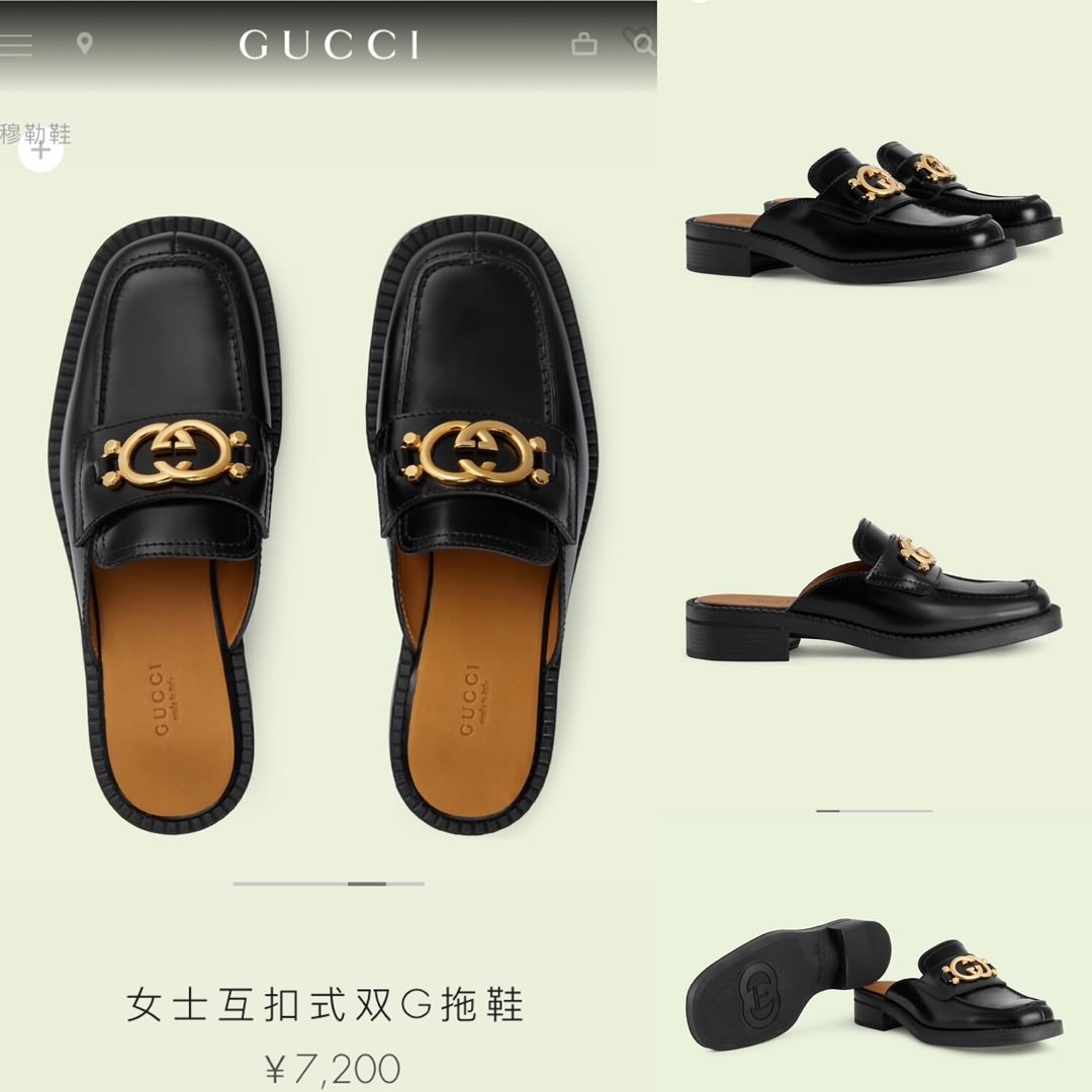G家新品情侶款 官網新款穆勒鞋半拖