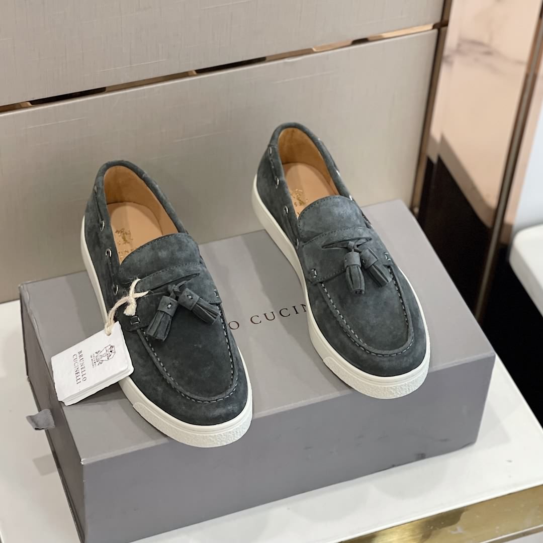 Brunello Cucinelli流蘇莫卡辛男鞋
