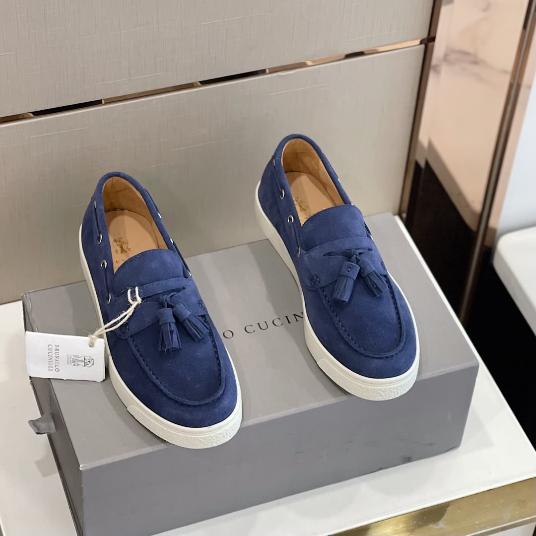 Brunello Cucinelli流蘇莫卡辛男鞋
