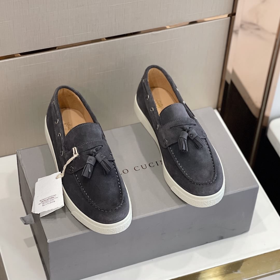 Brunello Cucinelli流蘇莫卡辛男鞋