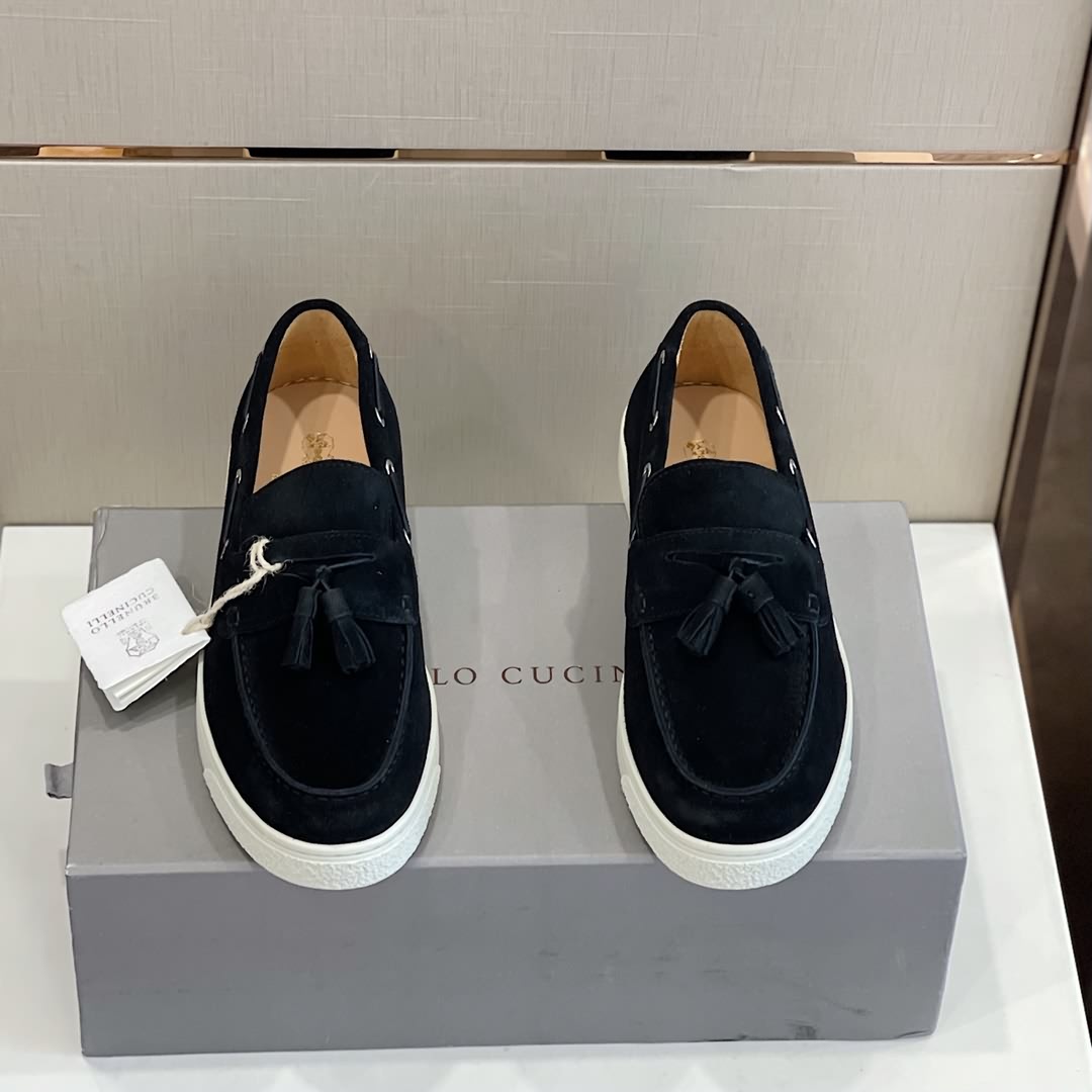 Brunello Cucinelli流蘇莫卡辛男鞋
