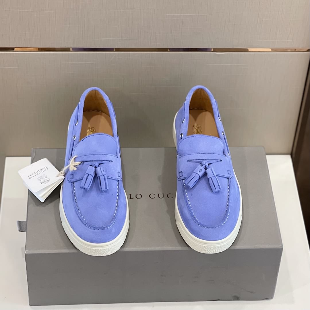 Brunello Cucinelli流蘇莫卡辛男鞋