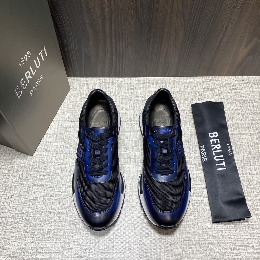 Berlut* 布魯提全新系列 Sport Track皮革與尼龍低幫運動鞋