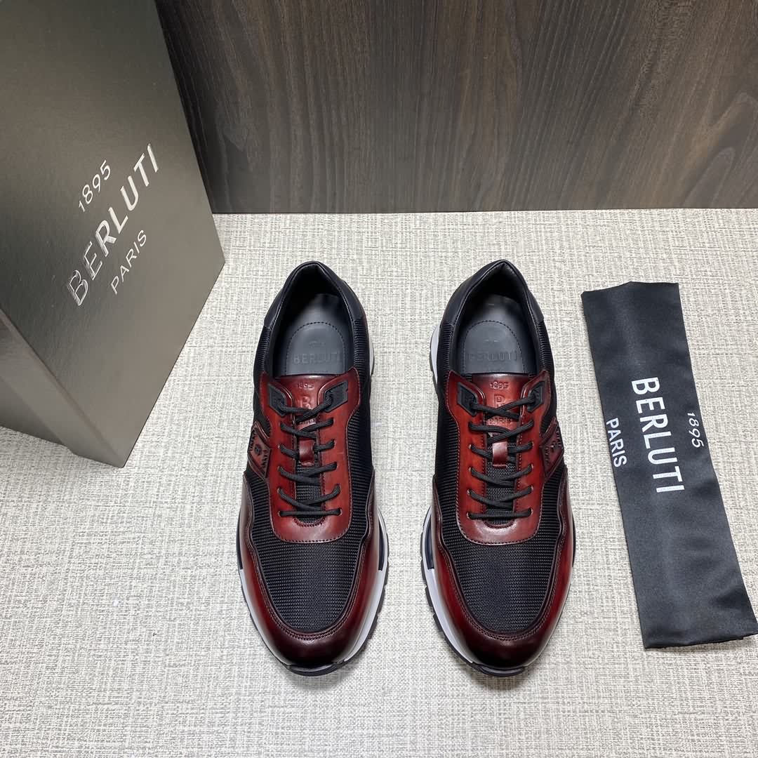 Berlut* 布魯提全新系列 Sport Track皮革與尼龍低幫運動鞋