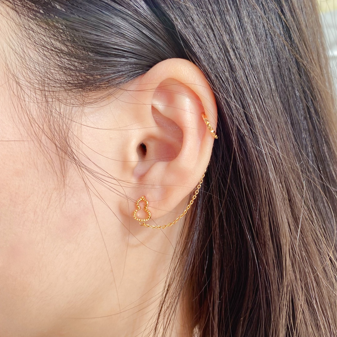 qeelin麒麟葫蘆耳夾