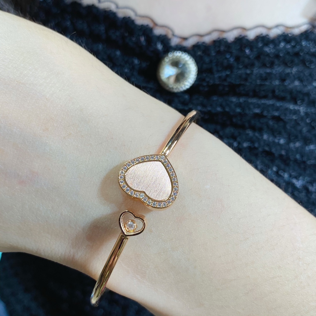 肖邦愛心邊鑽拉沙手鐲