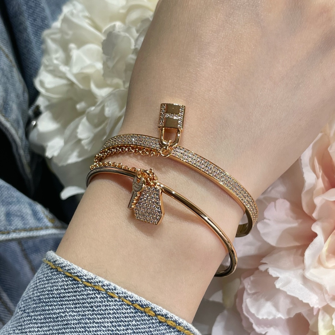 愛馬仕二合一鎖頭手鐲