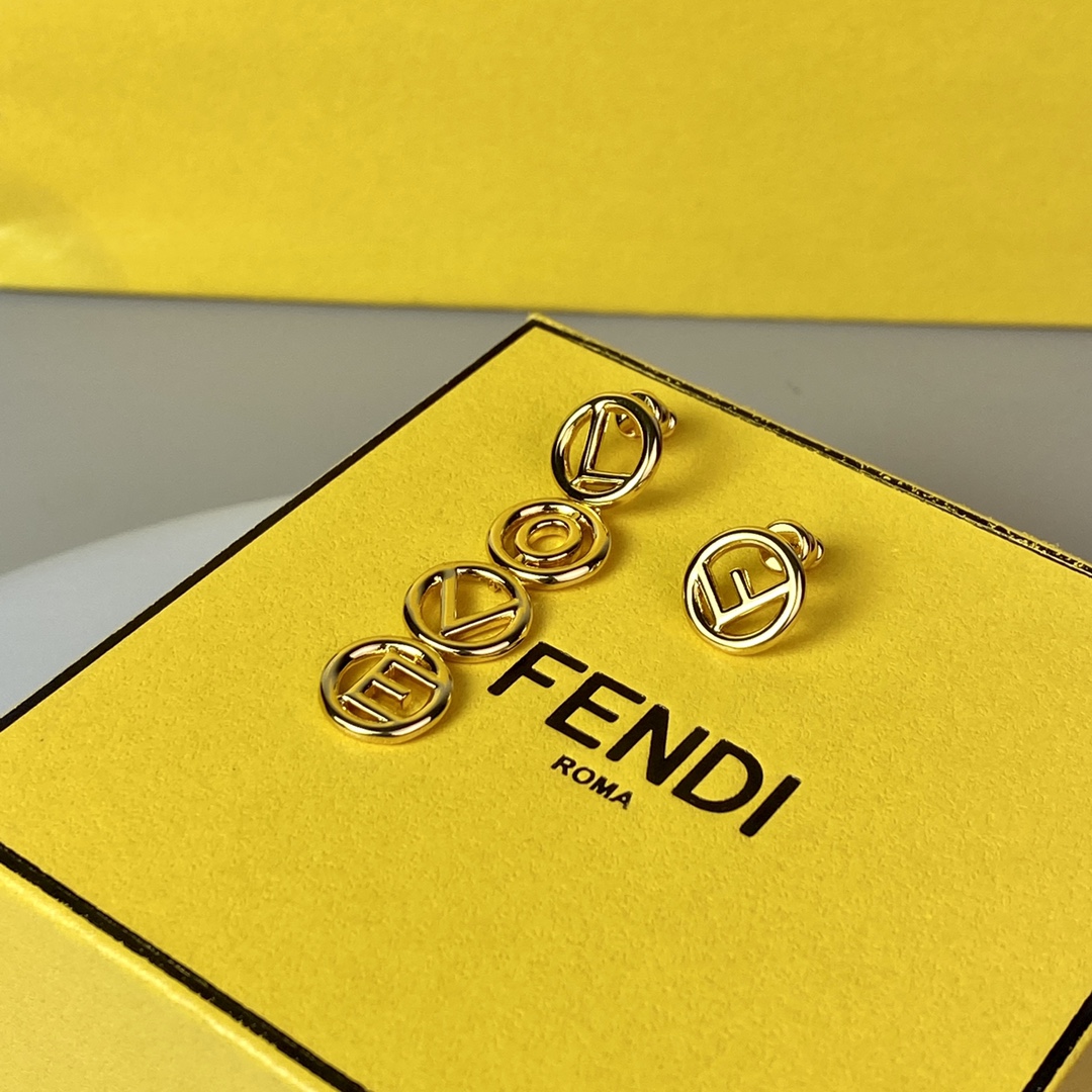 FENDI 芬迪  不對稱耳釘