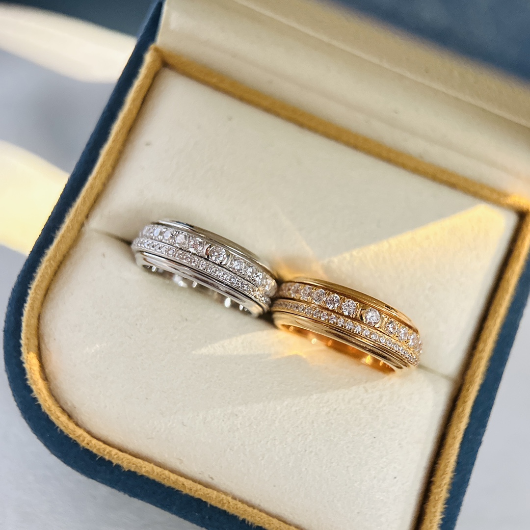 Piaget 伯爵 雙排鑽轉動戒指