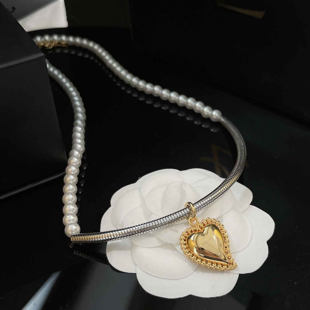 YSL愛心  聖羅蘭 愛心 項鏈