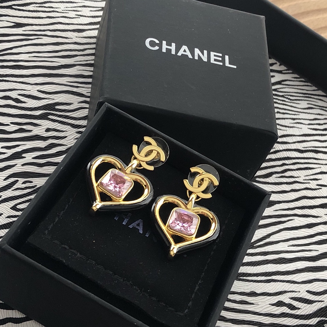 Chanel 小香 雙C耳釘