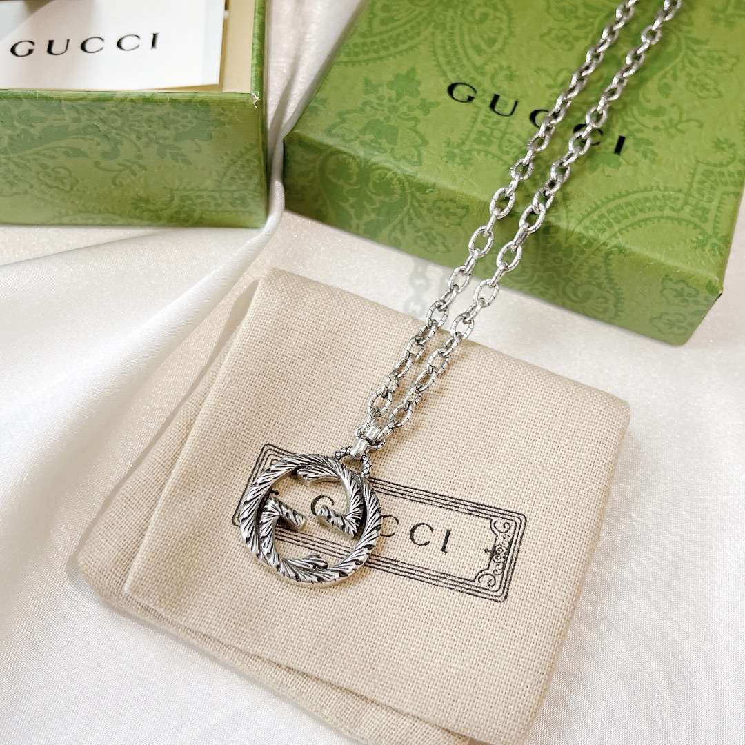 Gucci 古馳 雙G 復古 項鏈