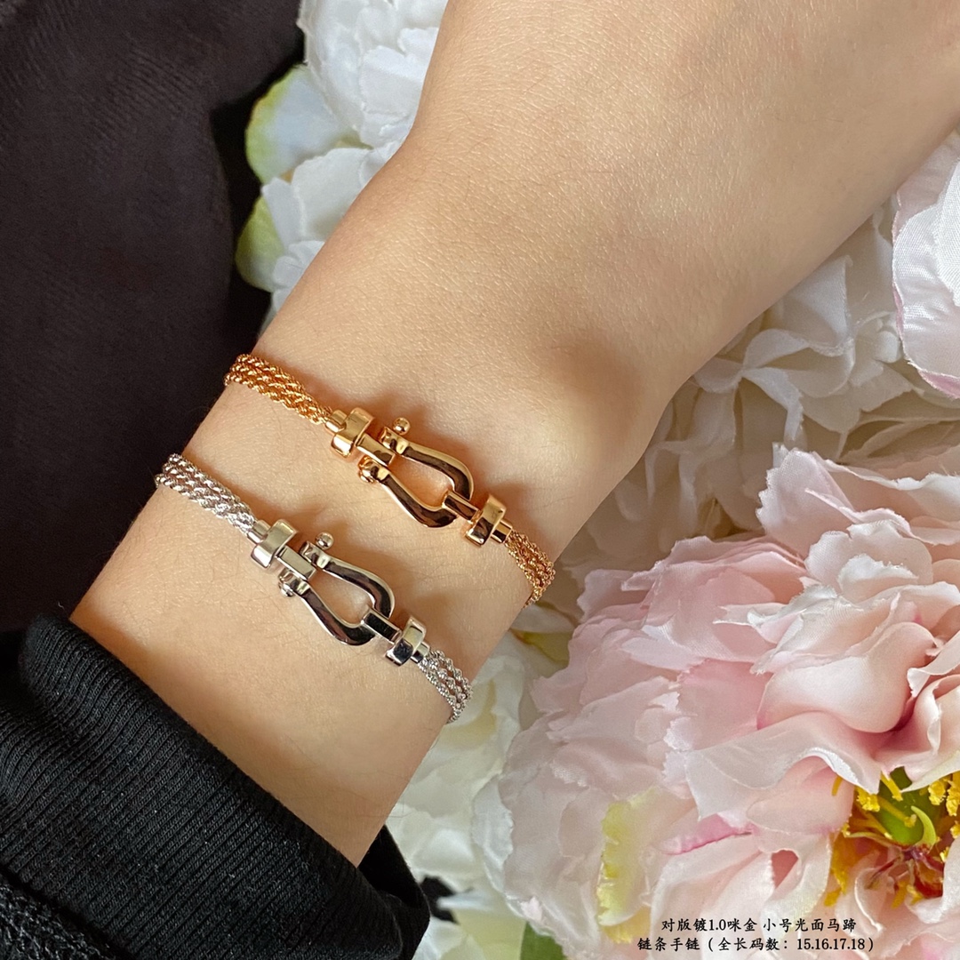 費雷德小號光面馬蹄鏈條手鏈