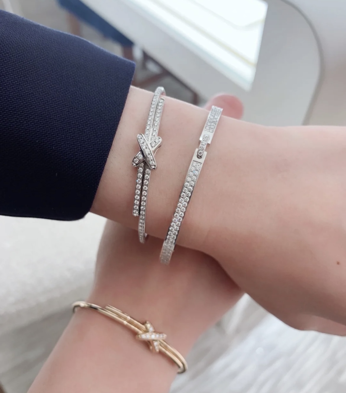 尚美交叉半鑽手鐲