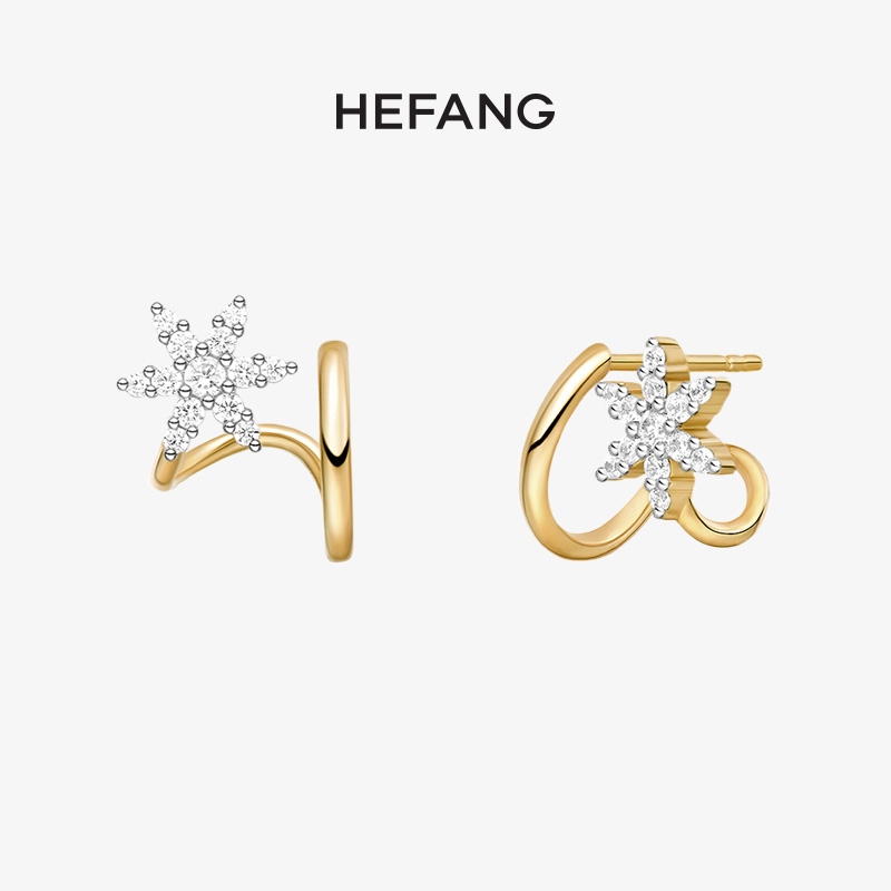 HEFANG何方珠寶 鎏光碎雪耳釘