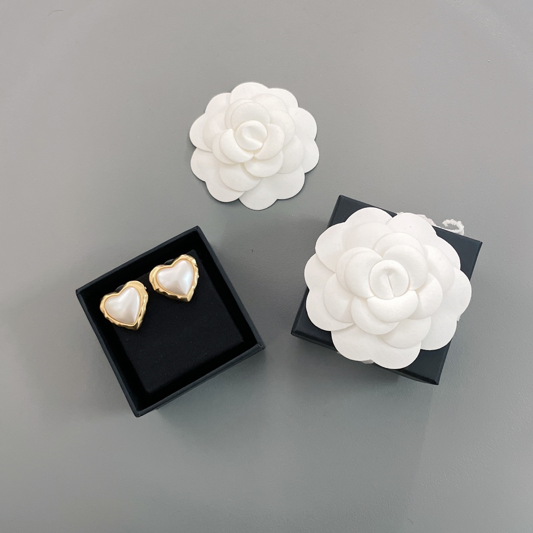 香愛心珍珠耳釘