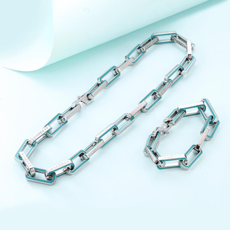 不銹鋼藍色竹節手鏈