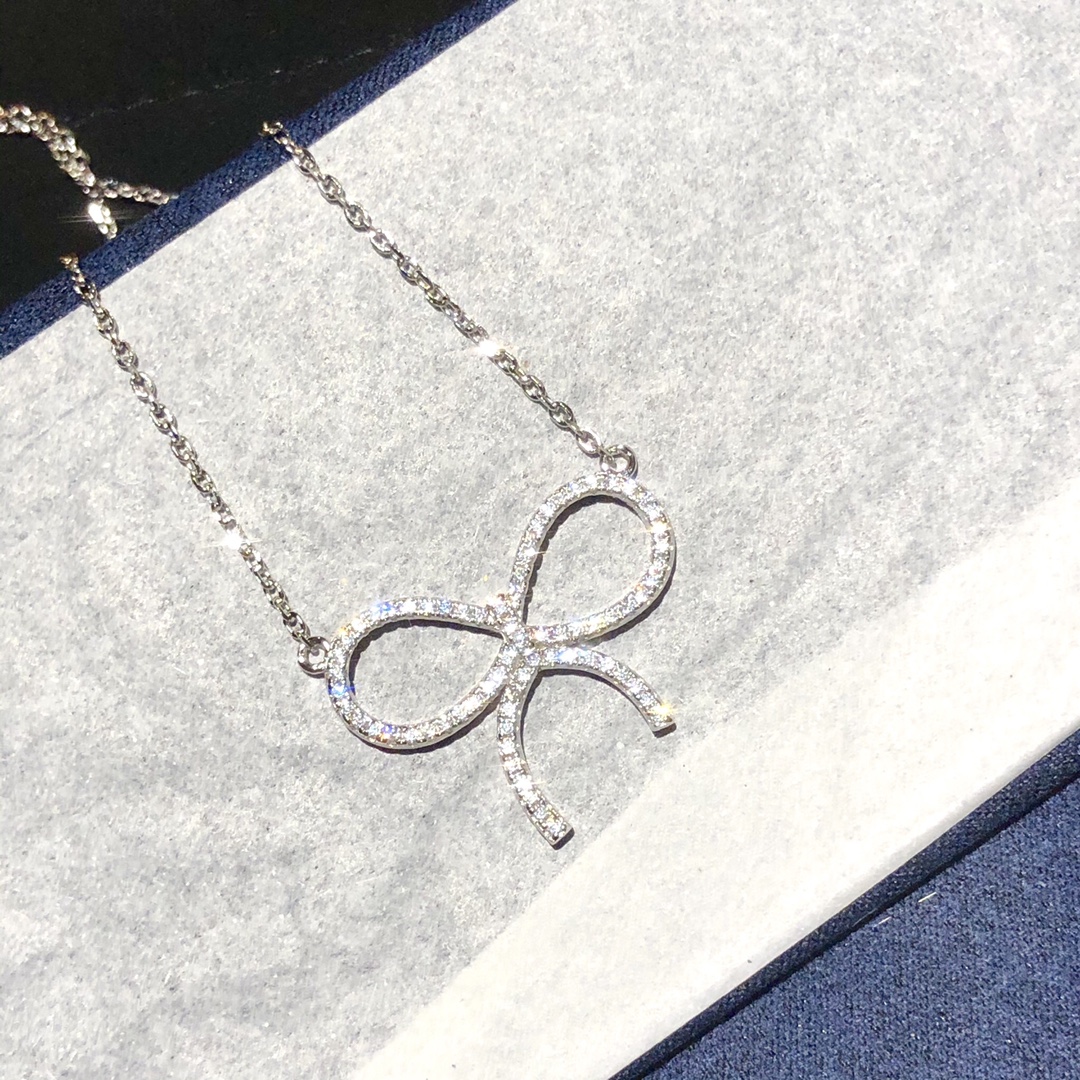 Tiff 蒂芙尼 蝴蝶結 項鏈